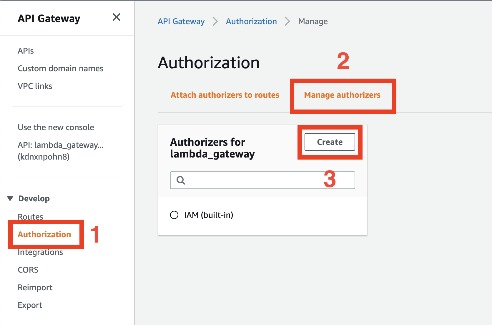 Configure Authorizer 1