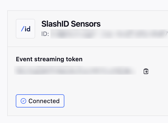 SlashID Console - SlashID Sensors Data Source