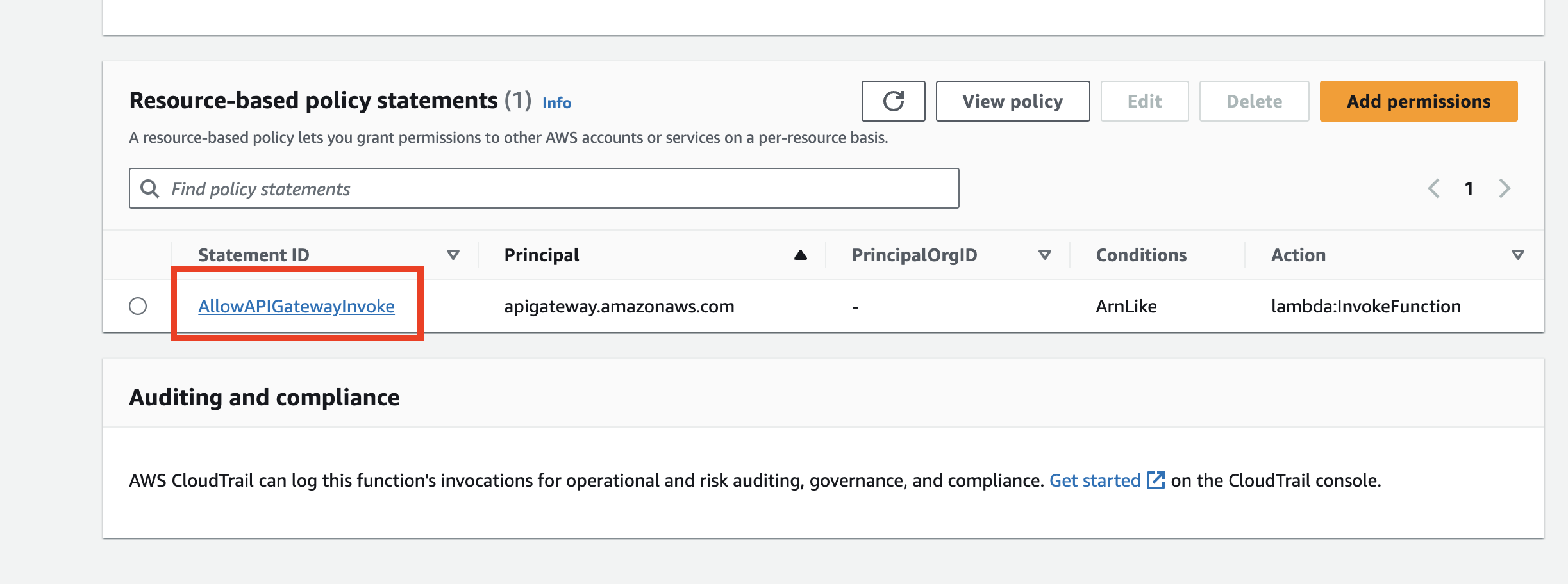 Gate Lambda Policy 2